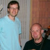 Cellist Sebastian Toettcher and me; HANGMAN'S HOUSE sessions.